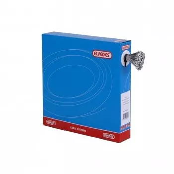 Тормозной трос ELVEDES, 19-жильный, опрессованная нержавеющая сталь,1,5Х2000 мм, 10Х5.5, 100 шт, 6411RVS-SLICK-BОХ