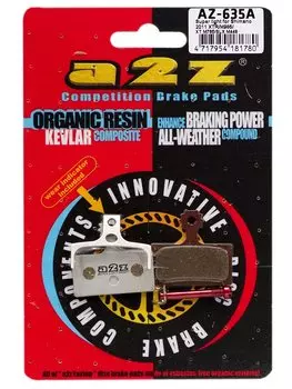 Тормозные колодки A2Z, AZ, Shimano 11 XTR985 /XT M785 /SLX M446, серебристый, AZ-635A