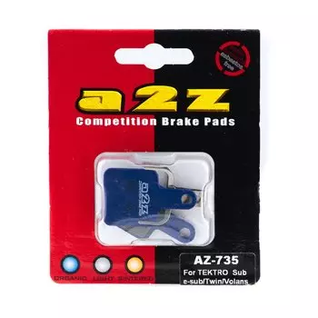 Тормозные колодки A2Z SR Suntour Mech. Tektro SUB/e-sub/Twin/Volans, синий, AZ-735