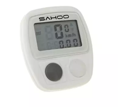 Велокомпьютер SAHOO, 14 функций, проводной, белый, 81491 white