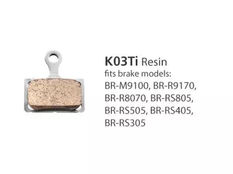 Тормозные колодки, для дискового тормоза, K03Ti, полимерн, пара, с пружинами, Y1XC98010