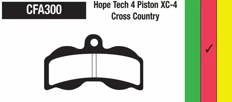 Тормозные колодки EBC Hope XC-4, красный, CFA300R