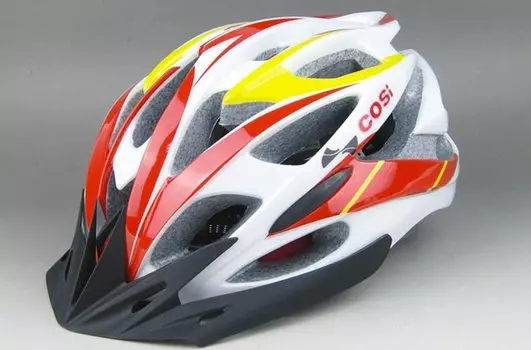 Велошлем C-Original S373, красно-белый