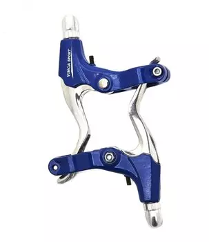 Тормозные ручки (пара) Vinca sport, материал - алюминий, цвет синий, серебристые рычаги, VB 51 blue