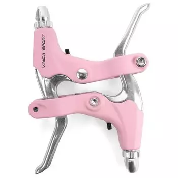 Тормозные ручки Vinca Sport (пара), алюминий, розовые, серебристые рычаги, VB 51 pink