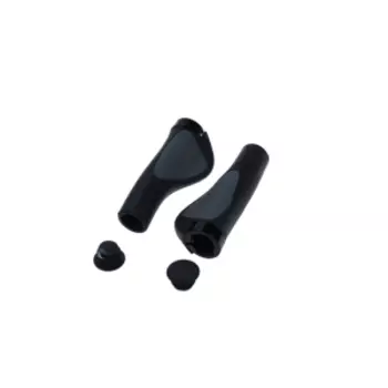 Грипсы велосипедные TRIX, резиновые, 130 мм, 2-х компонентные,торцевые заглушки,черно-серые, HL-G311-1