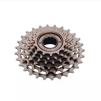 Трещотка 6 скоростей 14-28T недискретная хромированная, в торговый упаковке