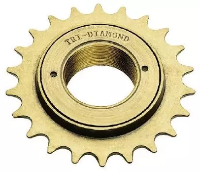 Трещотка-фривил велосипедная Tri Diamond, 22T, 1/2"x1/8", золотистая, FW-22T