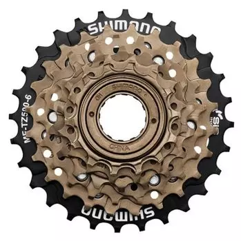 Трещотка SHIMANO, фривил, 6 скоростей, TOURNEY, 6х14-28, HG/UG, коричневый, 2-6004