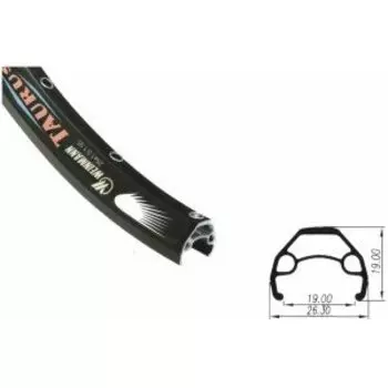 Обод WEINMANN TAURUS 2000 26"*1.5 14G*32H A/V BLACK, ширина 26мм, пос.шир-19мм, высота 23,3мм, черный, TAURUS 2000 26"32