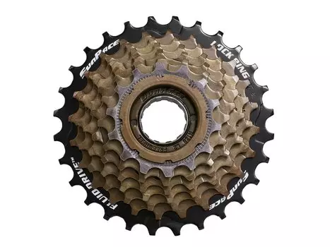 Трещотка велосипедная SUNRACE MFM2A.7DS0.2S6.OE M2A, 7 скоростей, 14-28T, черный/коричневый, 06-201131