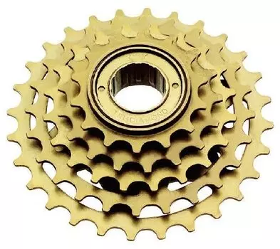 Трещотка велосипедная Tri-DIAMOND, фрикционная, 5 скоростей, 14-28Т, коричневый, FW 5F