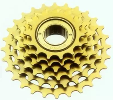 Трещотка велосипедная Tri-DIAMOND, фрикционная, 6 скоростей, 14-28Т, коричневый, FW 6F