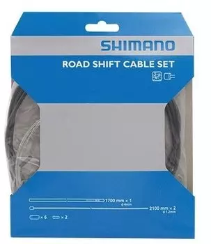 Трос+оплетка переключателя SHIMANO SP40, оплетка 1700мм черная, трос 1.2X2100мм нежавейка, 2 штуки, Y60098501