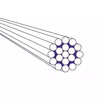 Трос переключения ELVEDES, 19 жильный, из нержавеющей стали, 1,1Х3000 мм. Наконечник: 4Х4, 50 штук, 6472RVS-3M-BOX