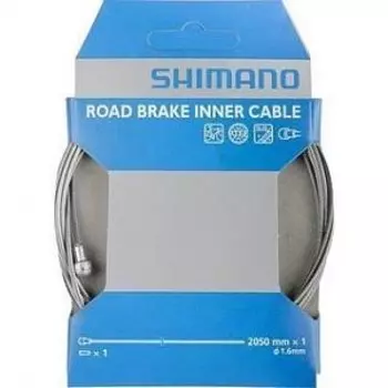 Трос тормоза велосипедный SHIMANO, MTB, 1.6 X 2050 мм, нержавеющий, 1 штука, Y80098551