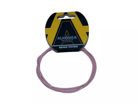 Трос велосипедный Alhonga, Teflon, 1.5 мм x 2100 мм, 7x6, сталь, розовый, ALH_HJ-10569