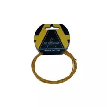 Трос велосипедный Alhonga, Teflon, 1.5 мм x 2100 мм, 7x6, сталь, жёлтый, ALH_HJ-10567