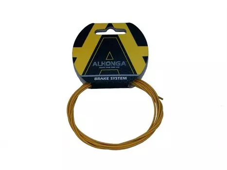 Трос велосипедный Alhonga, Teflon, 1.5 мм x 2100 мм, 7x6, сталь, жёлтый, ALH_HJ-10567