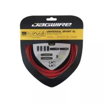 Тросы с оболочками для тормозов JAGWIRE, комплект, длинные, цвет красный, UCK802