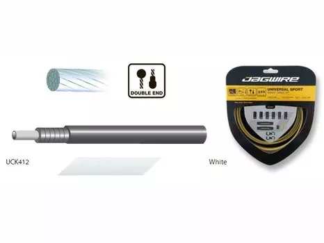 Тросы тормозные с оболочками JAGWIRE Hyper Universal Brake Kit комплект, белый, UCK412