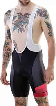 Трусы велосипедные MERIDA Spide, с лямками, Red (Размер: XL )