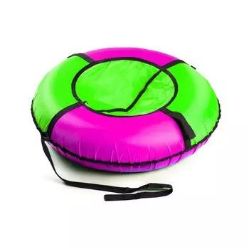 Тюбинг 100 см + камера, верх-оксфорд, низ-пвх, розово-зеленый, Эконом,упаковано в индивидуальную коробку, SA100PGR