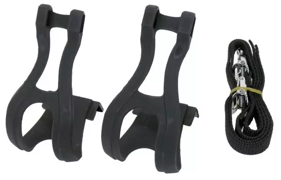 Туклипсы пластиковые с ремешками универсальные, M/L черные 5-313136