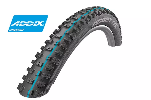 Велопокрышка Schwalbe NOBBY NIC 27.5x2.60, ADDIX SpeedGrip, TL-EASY, SNAKESKIN, 11600875.01