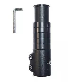 Удлинитель штока вилки ROXTER, алюминий, 1 1/8"x138 мм, блистер, чёрный, SMA-068