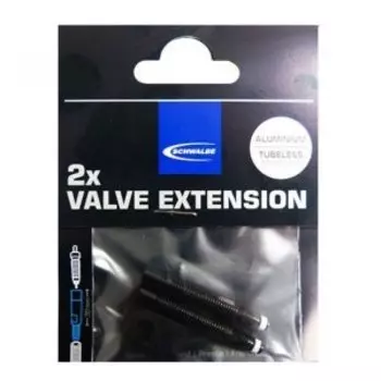 Удлинитель вентиля Schwalbe, 65 мм, 2шт=комплект, алюминий, чёрный, с резьбой, 3462