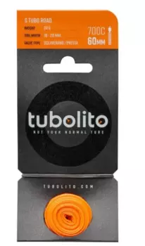 Ультра легкая велокамера ELVEDES S-Tubo-ROAD-700C-SV60, ширина18 – 28 мм,для шоссейного, под диск, вес 24 г, 33000041