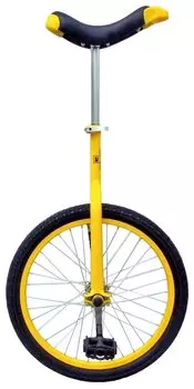 Уницикл 20" алюминий обод 36 спиц рама сталь желтый, 5-659325
