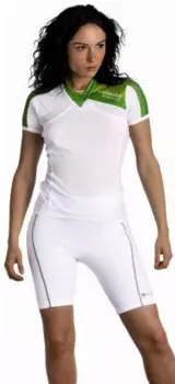 Веломайка короткий рукав Biemme B-FIT Lady, зеленый белый, 2018, A11C2030L (Размер: S)