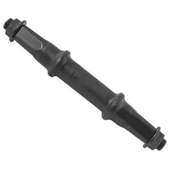 Вал каретки TRIX SF-BB02 3U, квадрат, под стакан 68 мм, длина 127,5 мм, с гайками М10х1,25 мм, чёрный, BS-TX-BB02-127x5-