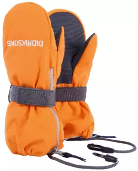 Варежки детские Didriksons BIGGLES ZIP, морковный, 501946