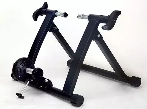 Вело-тренажер HORST X004, сталь, 26-29", магнитный тормоз, складной, черный, 00-170309