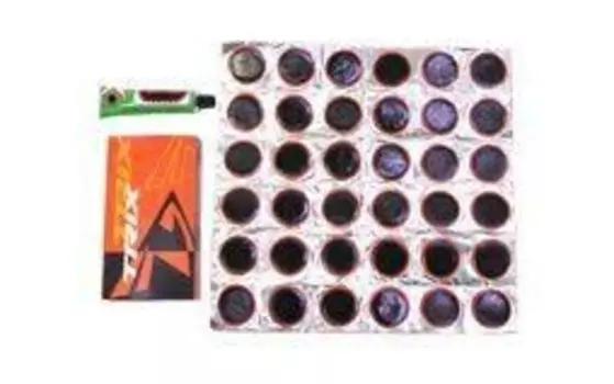 Велоаптечка TRIX (клей 20мл + заплатки: диаметр 32мм - 36 шт.) RS3601