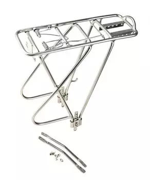 Багажник Vinca Sport, алюминиевый, регулируемый, с "ушами", для перемётной сумки, 26"-29", серый, YL-LA 8010R grey