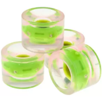 Колесо Vinca Sport для круизеров и лонгбордов, светящееся, 60*45 мм, 78А, лайм, DW 02 lime Led