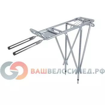 Велобагажник OSTAND CD-20AC, 3-х сточеный, регулируемый, алюминий, черный, 6-150021