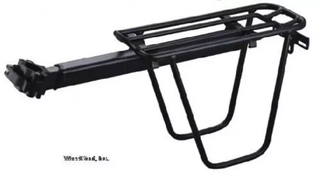 Велобагажник Ostand CD-28QR c подседельными с дугами, алюминий, до 10кг, для штыря, черный, 6-128