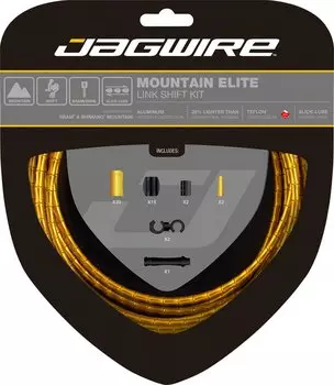 Набор рубашек и тросиков переключения Jagwire Road Elite Link Shift Kit, золотой, RCK552