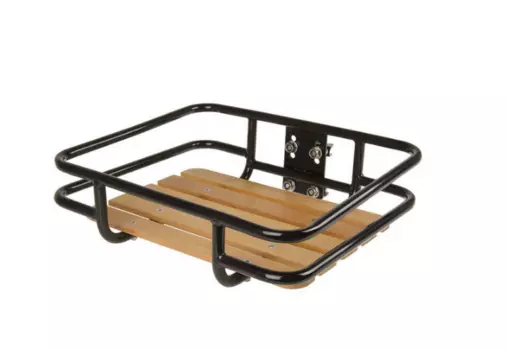 Велобагажник VENTURA на рулевую колонку, сталь, буковое дно, до 18 кг, 440455