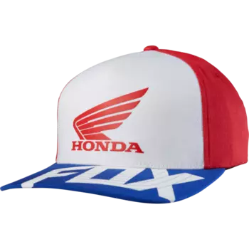 Велобейсболка Fox Honda Basic FF Hat, красно-белый