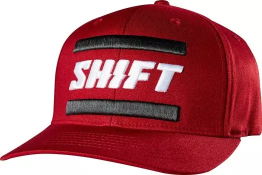 Велобейсболка Shift Black Label Flexfit Hat, темно-красный