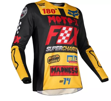 Велоджерси Fox 180 Czar Jersey, черно-желтый 2019