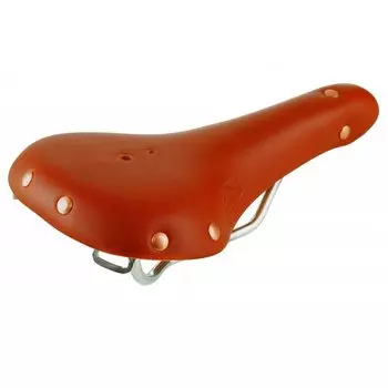 Седло велосипедное Selle MONTE GRAPPA SMC1 РЕТРО, комфорт, 252х170мм, кожа, HANDMADE, пружины, коричневое, 04-001042