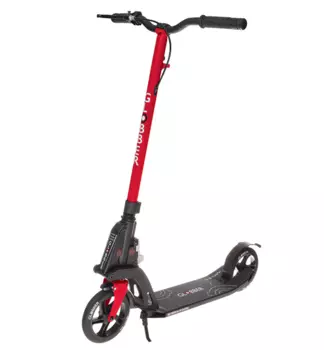 Самокат Globber ONE K180 BR, складной, двухколесный, с ручным тормозом, нагрузка до 100 кг, красный, 499-102