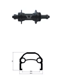 Колесо велосипедное TRIX 27,5", заднее, D26-27,5-black-13466